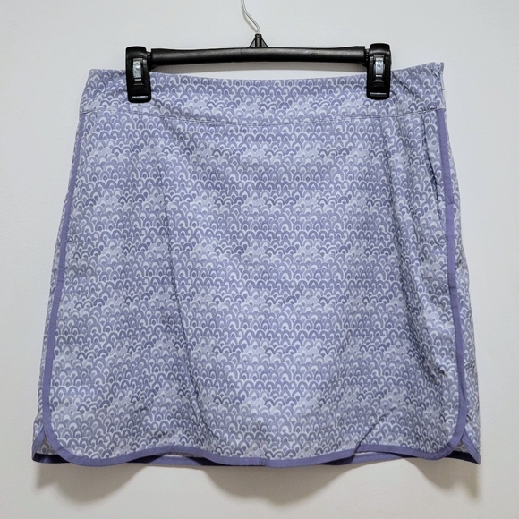 Skort Vineyard Vines Performance Lavender Scalloped Print, Pockets, Women's 10 - Picture 1 of 15